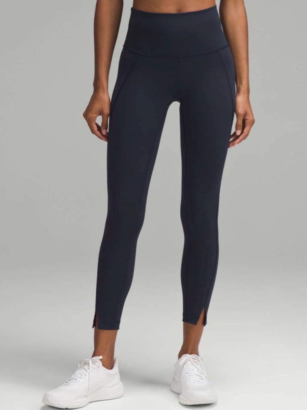 Lululemon Wunder Train High-Rise Tight 25" *Hem Slit True Navy size 6